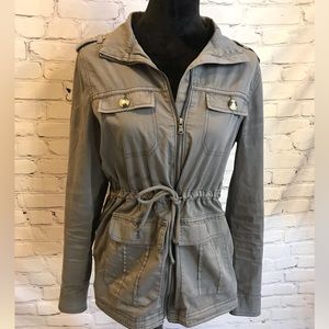 SO Juniors Gray Utility Jacket size Medium